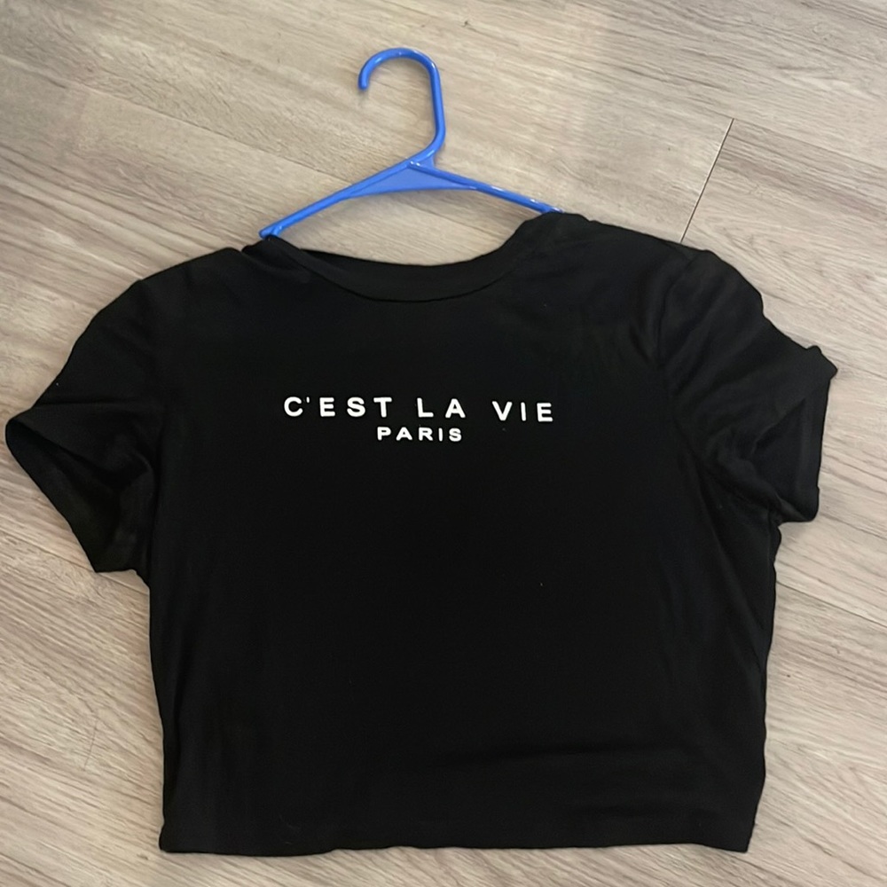 Cute black crop top